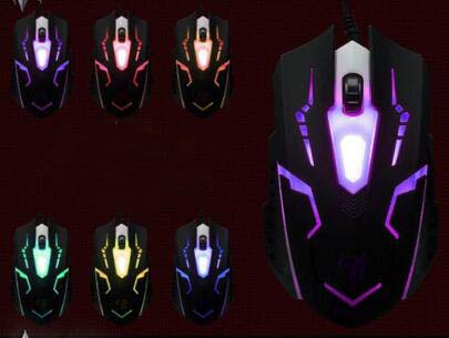 3KEYS 800-2400DPI Glowing USB wired gaming mouse 